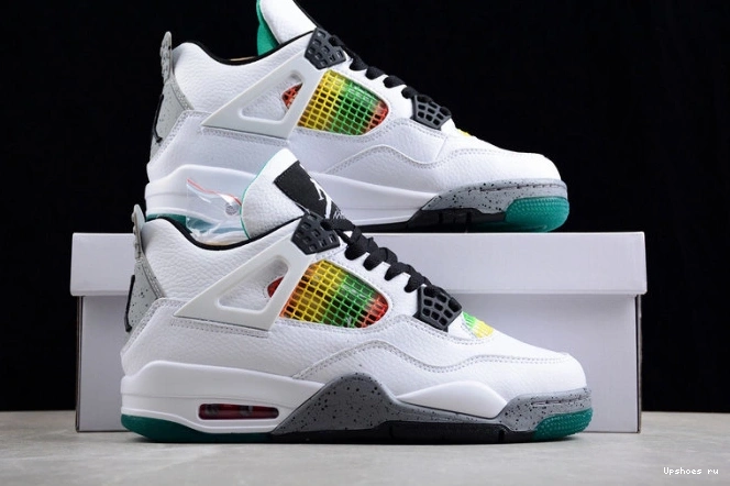 Rasta Lucid AQ9129-100 Jordan 4 Green Retro 0717